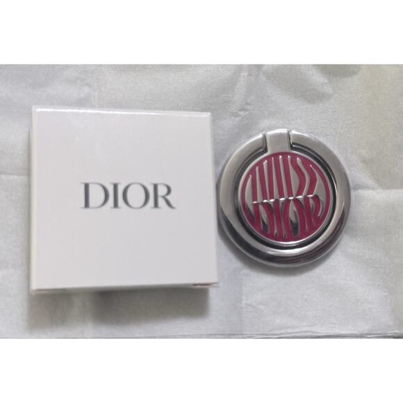 Christian Dior Miss Dior Silver & Pink Phone Ring - Smartphone Accessories